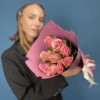 9 розовых роз Роял Атена 40 см